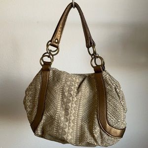 Gold Print Shoulder Bag